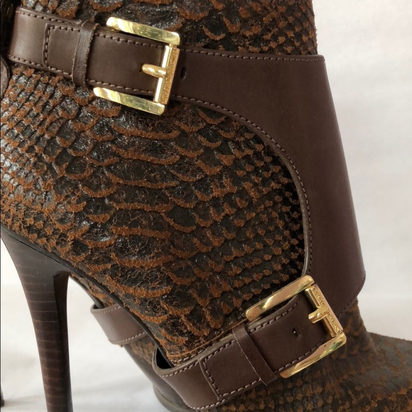 Michael Kors | Embossed Python Ankle Boot - Picture 3 of 8